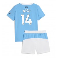 Stroje piłkarskie Manchester City Nico Gonzalez #14 Koszulka Podstawowej dla dzieci 2025-26 Krótki Rękaw (+ szorty)